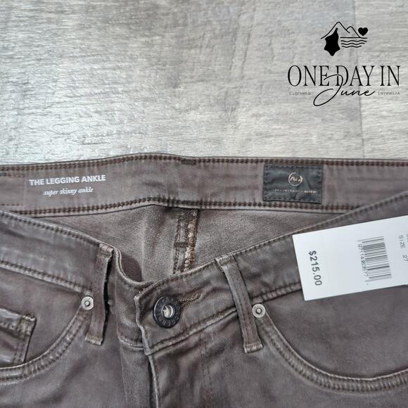 Adriano Goldschmied The Legging Ankle Faux Leather Super Skinny Jeans Size 27 (4 - Picture 2 of 6